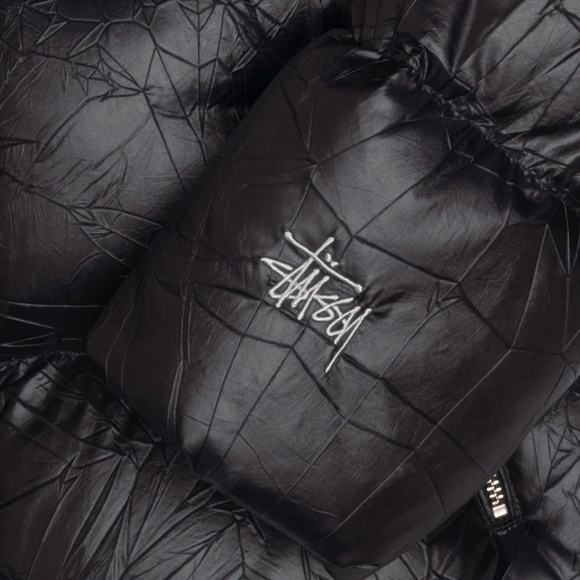 Stussy DOWN PUFFER WRINKLED NYLON size Large NWOT - Picture 4 of 16